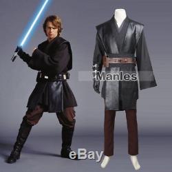 Star Wars Revenge of the Sith Anakin Skywalker Cosplay Black Outfit Suit Costume