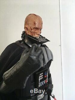1/6 Custom Star Wars Sideshow Darth Vader Anakin Figure With Helmet Stand. ROTS