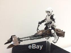 1/6 Star Wars Biker Scout Speeder Bike Custom Painted. No Sideshow Hot Toys