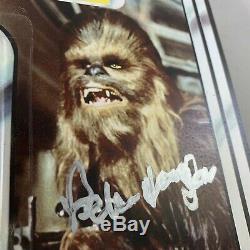 1977 STAR WARS CHEWBACCA Figure MOC Custom AUTOGRAPHED by PETER MAYHEW JSA Cert