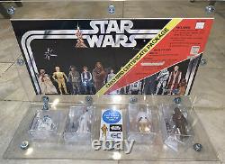 1977StarWarsEarlyBirdCUSTOMDisplayCompleteLOT1OFAKINDAFAFigures