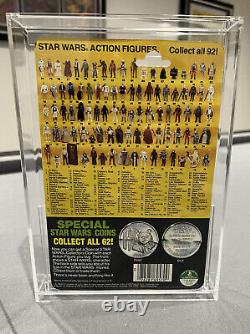 1984 Kenner Star Wars POTF Luke Poncho & Coin Sealed MOC Carded & Acrylic Case
