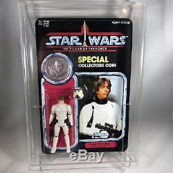 1985 STAR WARS Vintage LUKE SKYWALKER STORMTROOPER WITH COIN POTF MOC Custom