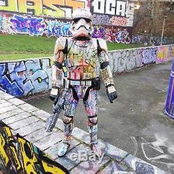 31 Inch Storm Trooper Hoakser Graffiti Custom Painted Street Art Toy Star Wars