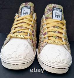 ADIDAS Custom STAR WARS Stormtrooper men's trainers size 11 worn superstar RARE