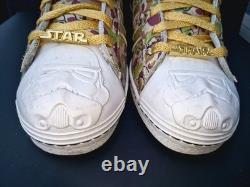 ADIDAS Custom STAR WARS Stormtrooper men's trainers size 11 worn superstar RARE