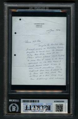 Alec Guinness HANDWRITING Ben Kenobi Star Wars Custom Cut Please BAS Slabbed