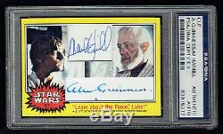 Alec Guinness & Mark Hamill signed autograph Custom Cut Card 1977 Star Wars PSA