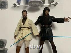 Anakin Skywalker + Obi Wan Kenobi 1/6 Star Wars Figure Custom Hot Toys Replica