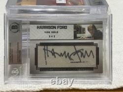 BGS Custom Star Wars Harrison Ford Cut Signature Auto Card BAS Authentic