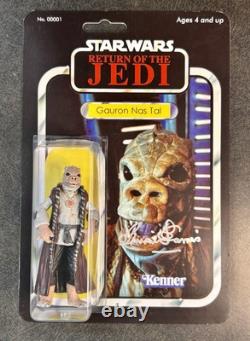 BRIAN HARRIS Signed Gauron Nas Tal Autograph Custom Star Wars Figure ROTJ