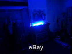 Black Star Wars Custom Blue String LED FX Lightsaber W In-Hilt Recharge + Sound