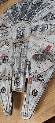 CUSTOM PAINTED LARGE Millennium Falcon battle damaged weathered