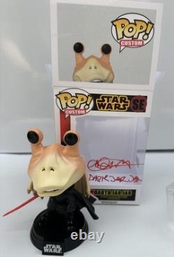 CUSTOM Pop! Star Wars Darth Jar Jar Binks Figure signed by AHMED BEST BAS READ