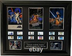 CUSTOM Signed Star Wars Trilogy film cell (1977,1980,1983) Filmcell, Engraved