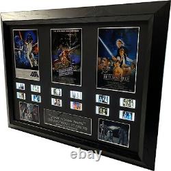 CUSTOM Signed Star Wars Trilogy film cell (1977,1980,1983) Filmcell, Engraved