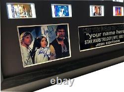 CUSTOM Signed Star Wars Trilogy film cell (1977,1980,1983) Filmcell, Engraved