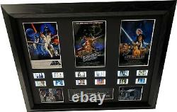 CUSTOM Signed Star Wars Trilogy film cell (1977,1980,1983) Filmcell, Engraved