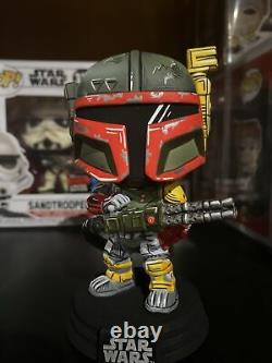 CUSTOM Star Wars FUNKO POP! #348 Boba Fett Heavy Infantry Mandalorian