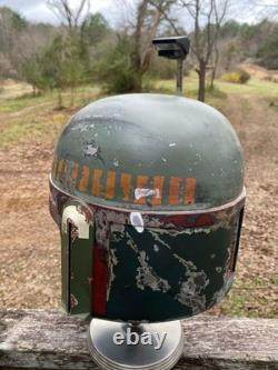 CUSTOM WEATHERED EFX Star Wars ESB Boba Fett Helmet Replica 11 prop