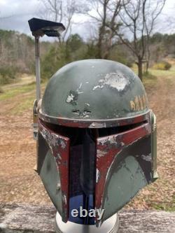 CUSTOM WEATHERED EFX Star Wars ESB Boba Fett Helmet Replica 11 prop