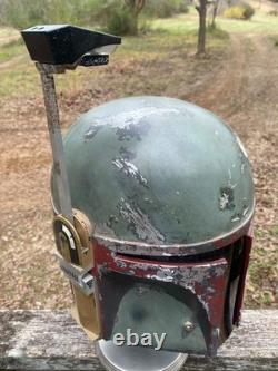 CUSTOM WEATHERED EFX Star Wars ESB Boba Fett Helmet Replica 11 prop