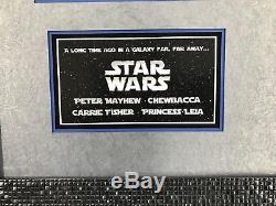 Carrie Fisher & Peter Mayhew STAR WARS Signed Awesome Custom Framed JSA COA