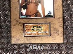 Carrie Fisher Signed Princess Leia Star Wars Photo Awesome Custom Framed JSA COA