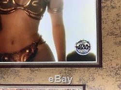 Carrie Fisher Signed Princess Leia Star Wars Photo Awesome Custom Framed JSA COA