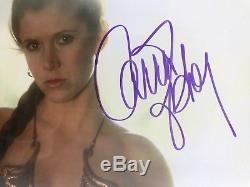 Carrie Fisher Signed Princess Leia Star Wars Photo Awesome Custom Framed JSA COA