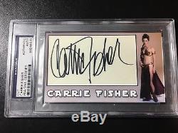 Carrie Fisher Signed Star Wars Bikini Autograph Princes Leia Custom Card PSA/DNA