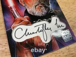 Christopher Lee Star Wars Count Dooku Custom Cut Signature Trading Card 1 of 1