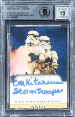 Colin Michael Kitchens Star Wars With Insc Signed Custom Card Auto 10! BAS Slab