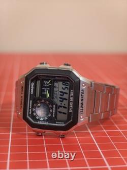 Custom Casio AE1200 Death Star Mod Digital World Time Star Wars Watch