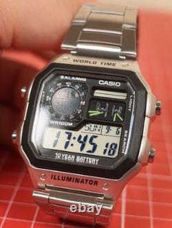 Custom Casio AE1200 Death Star Mod Digital World Time Star Wars Watch