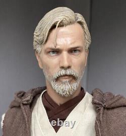 Custom Hot Toys 1/6 Scale Mythos Obi-Wan Kenobi Head Sculpt Set