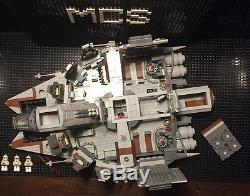 Custom Lego Compatible Star Wars Brown/Gray Corellian Patrol Ship With Crew