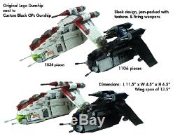 Custom Lego Star War Black OPs Republic Gunship & Shadow Trooper 7676 7163 75021