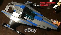 Custom Lego Star Wars Fighter Tender/escort with four (4) Fighters