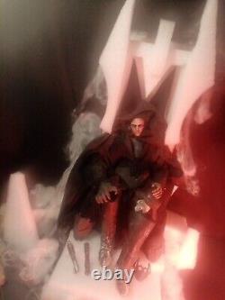 Custom Ooak Dark Side Luke Fully Articulated Figure + Hoth Ice Throne Stage Set