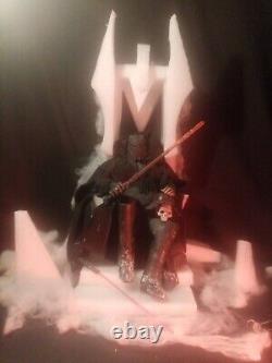 Custom Ooak Dark Side Luke Fully Articulated Figure + Hoth Ice Throne Stage Set