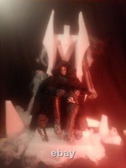 Custom Ooak Dark Side Luke Fully Articulated Figure + Hoth Ice Throne Stage Set