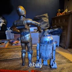 Custom Painted 16 scale Star Wars Droids C3PO And R2D2 action figures