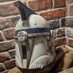 Custom Painted Phase1 Clone Trooper Helmet 11 Hasbro (red/blue/chrome #3)