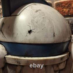 Custom Painted Phase1 Clone Trooper Helmet 11 Hasbro (red/blue/chrome #3)