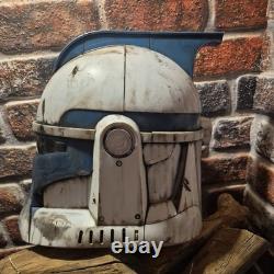 Custom Painted Phase1 Clone Trooper Helmet 11 Hasbro (red/blue/chrome #3)