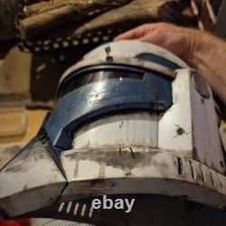 Custom Painted Phase1 Clone Trooper Helmet 11 Hasbro (red/blue/chrome #3)