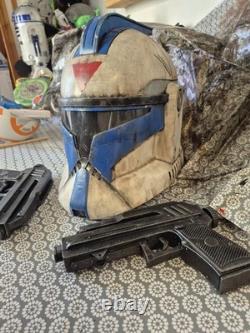 Custom Painted Star Wars Clone Trooper Helmet And Blaster set #3