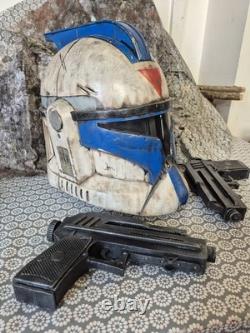 Custom Painted Star Wars Clone Trooper Helmet And Blaster set #3