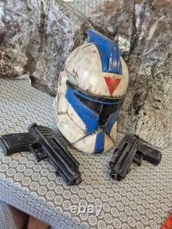 Custom Painted Star Wars Clone Trooper Helmet And Blaster set #3